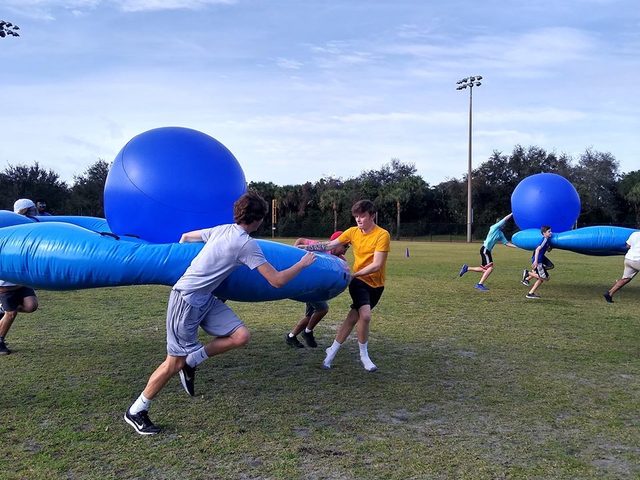 Teams racing in the Honeycomb Relay
