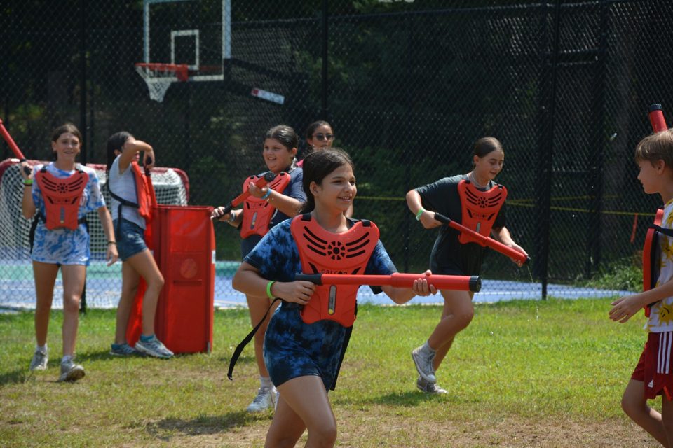 Kids playing Crazy Games interactive games at a real Palm Beach County event